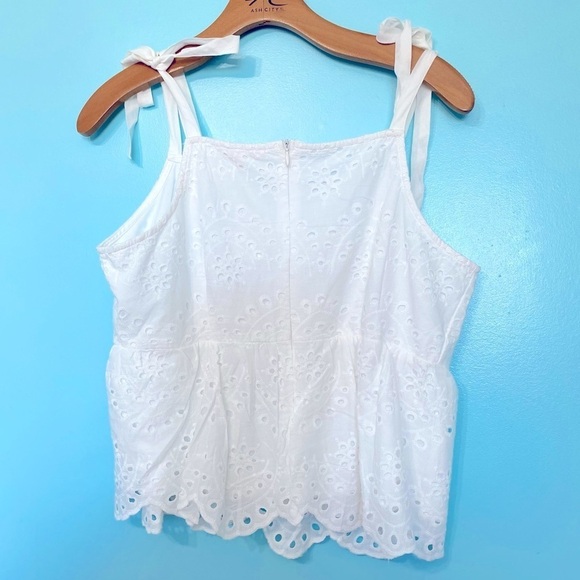Rebellion White Peplum Top Size Large - Picture 3 of 10